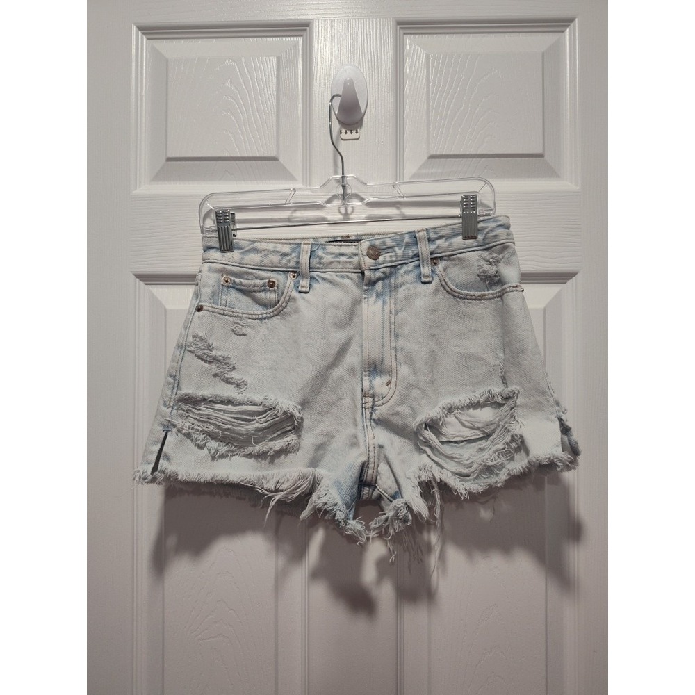 Abercrombie &‎ Fitch Women's Annie Hi Rise Shorts Size 27/4 Light Wash Denim